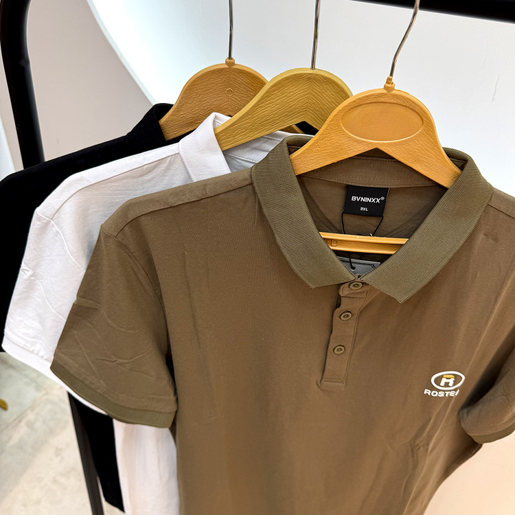 تی شرت یقه دار سه دکمه پنبه کش پریمیوم